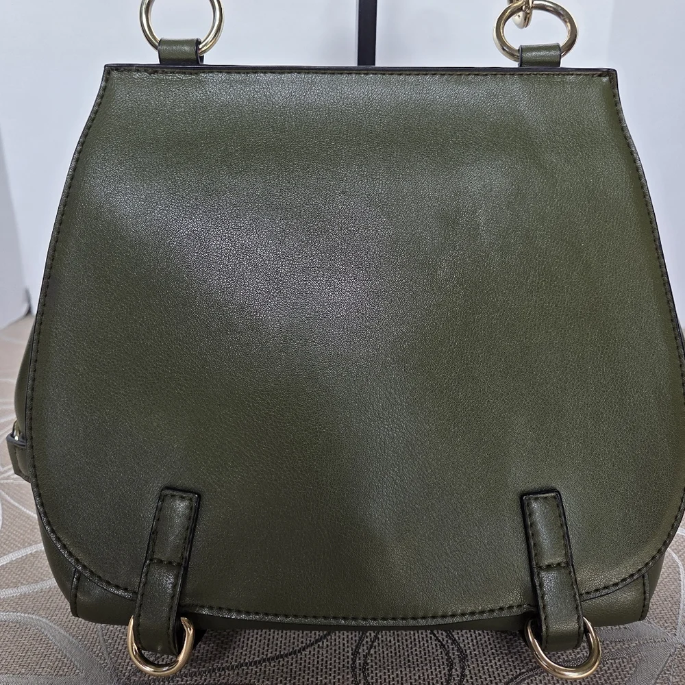 SZone Leather Olive Green Shoulder Bag!